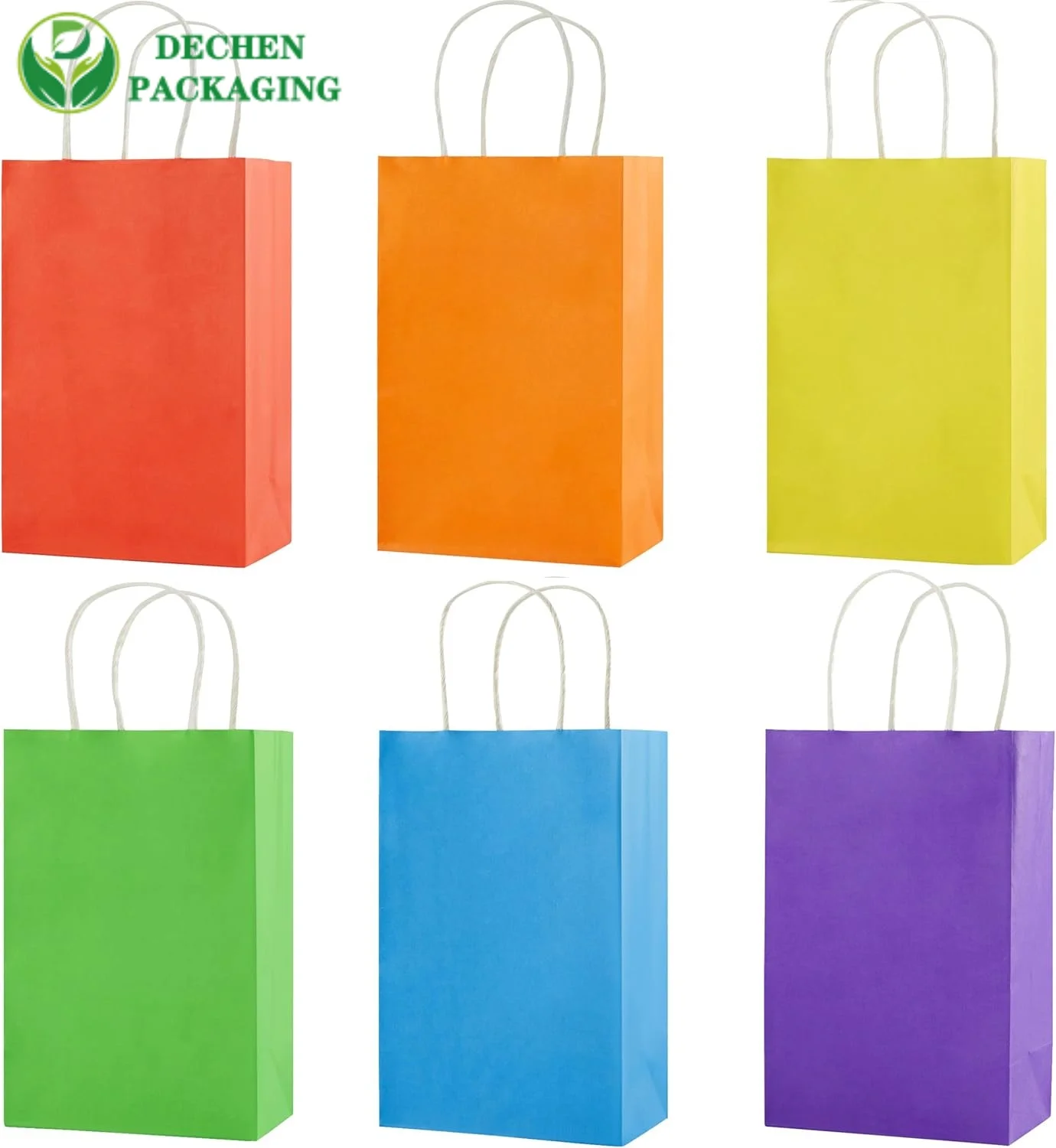 Sacs en papier jetables avec poignées pour petites entreprises